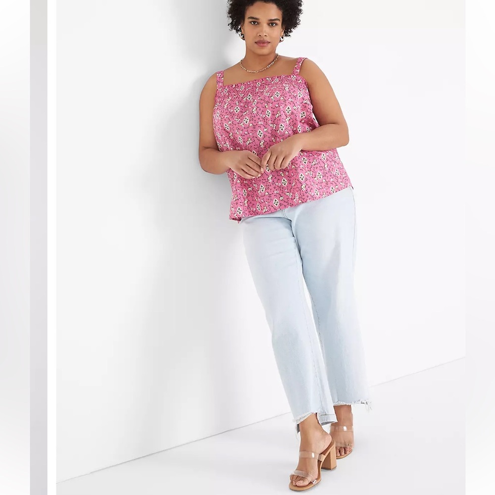 Lane Bryant NWT smocked neckline sleeveless tank